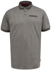 D555 Holyhead Polo Texturé Avec Poche Poitrine Gris