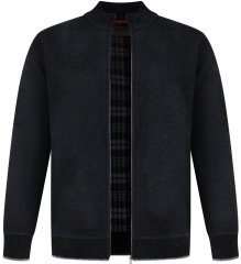 D555 Enrique Gilet En Chenille Tricotée Avec Zip Noir