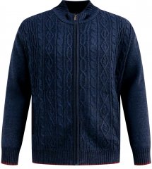 D555 Gillingham Gilet Tricoté Zippé Avec Doublure Bleu Marine