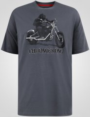 D555 Craig Gorilla Biker T-shirt Imprimé Gris Foncé