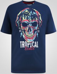 D555 Linton T-shirt avec Imprimé Crâne Multicolore Bleu Marine
