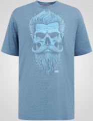 D555 Miller Bearded Skull T-shirt Imprimé