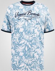 D555 Shoreham AO T-shirt avec Imprimé Venice Beach Bleu