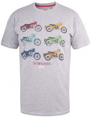 D555 Bathurst Custom Classics Motorbike Printed T-Shirt Grey
