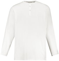 JP1880 702555 T-shirt Henley à manches longues Blanc