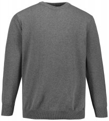 JP1880 708261 Pull tricoté à col rond Gris chiné