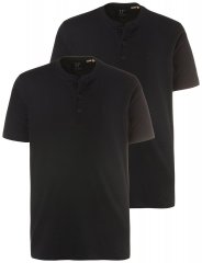 JP1880 708420 T-shirt Henley lot de 2 Noir