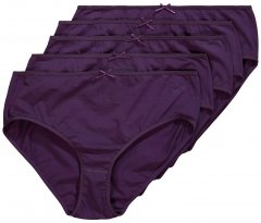 Ulla Popken 710201 Culottes lot de 5 Aubergine