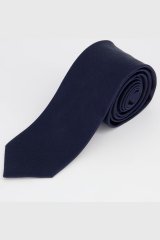 JP1880 711267 Cravate en soie extra-longue Bleu marine