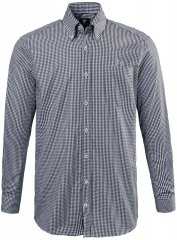 JP1880 722859 Chemise à carreaux vichy manches longues Noir
