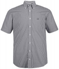 JP1880 722860 Chemise à carreaux vichy manches courtes Noir