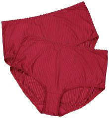 Ulla Popken 800279 Culottes à rayures lot de 2 Bordeaux