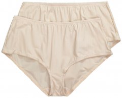 Ulla Popken 800279 Culottes à rayures lot de 2 Blanc cassé