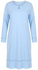 Ulla Popken 810581 Chemise de nuit en dentelle Bleu clair