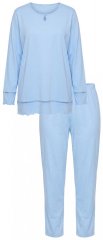 Ulla Popken 810592 Pyjama en dentelle Bleu clair