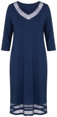 Ulla Popken 815333 Chemise de nuit Bleu marine