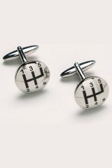 JP1880 816867 Boutons de manchette avec levier de vitesse Gris argenté