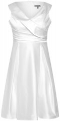 Ulla Popken 817135 Robe de soirée Blanc cassé