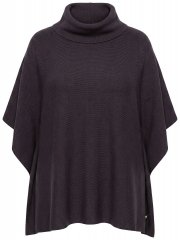 Ulla Popken 820620 Pull poncho à col roulé Brun acajou