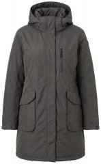Ulla Popken 821737 Parka matelassée HYPRAR à capuche Gris foncé chiné