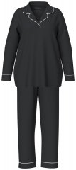 Ulla Popken 823030 Pyjama à col chemise Noir