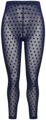 Ulla Popken 823383 Legging collant à pois Bleu marine