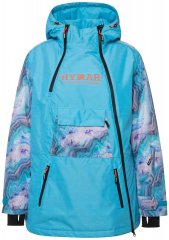 Ulla Popken 824429 Veste de ski marbrée à triple fonction Bleu