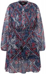 Ulla Popken 824976 Robe imprimée Bleu marine