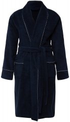 Ulla Popken 826794 Peignoir en éponge Bleu marine