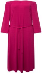 Ulla Popken 827740 Robe en jersey à manches 3/4 Rose