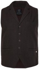 JP1880 828736 Gilet en tweed à dos tricoté Marron foncé