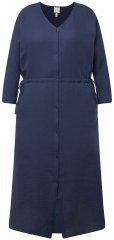 Ulla Popken 829143 Robe chemise Bleu marine