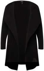 Ulla Popken 830749 Blazer ouvert plissé à larges revers Noir