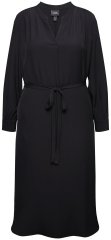 Ulla Popken 831004 Robe mi-longue à manches longues Noir