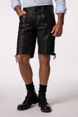 JP1880 831257 Short en cuir nappa Noir