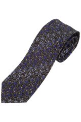 JP1880 831884 Cravate en soie à motifs extra-longue Bleu roi