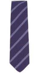 JP1880 831906 Cravate en soie rayée extra-longue Bleu nuit