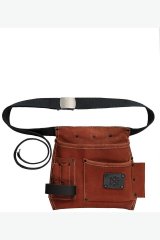 JP1880 832565 Ceinture à outils en cuir extra-long Marron foncé