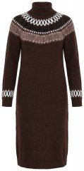 Ulla Popken 832670 Robe en maille imprimée à col roulé Multicolore