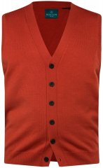 Boston Park 948 Gilet tricoté à col V Terracotta