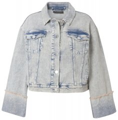 Ulla Popken 835486 Veste en jean à manches larges Bleu denim