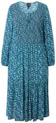 Ulla Popken 835713 Robe fleurie Bleu marine