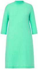 Ulla Popken 835720 Robe en maille trapèze à manches 3/4 Pétrole