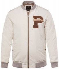 JP1880 836786 Veste college avec écusson Blanc cassé