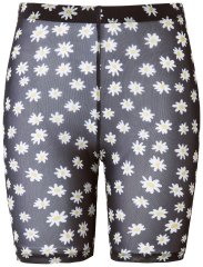 Ulla Popken 836803 Panty anti-frottement fleuri Noir