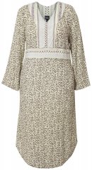 Ulla Popken 838120 Robe imprimée à col V Vert clair