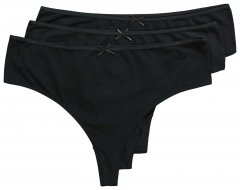 Ulla Popken 838637 Strings lot de 3 Noir