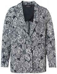 Ulla Popken 838656 Blazer fleuri Blanc