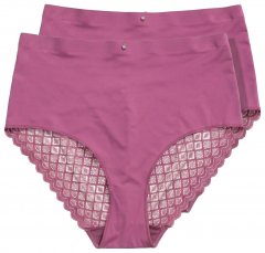 Ulla Popken 838675 Culottes taille haute Violet foncé