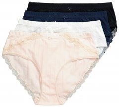 Ulla Popken 839167 Culottes en dentelle lot de 4 Multicolore